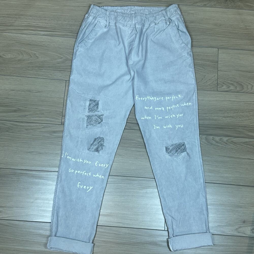 For Her Paris Pants woman S tapered gray‎ Made in Italy 28